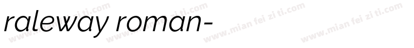 raleway roman字体转换
